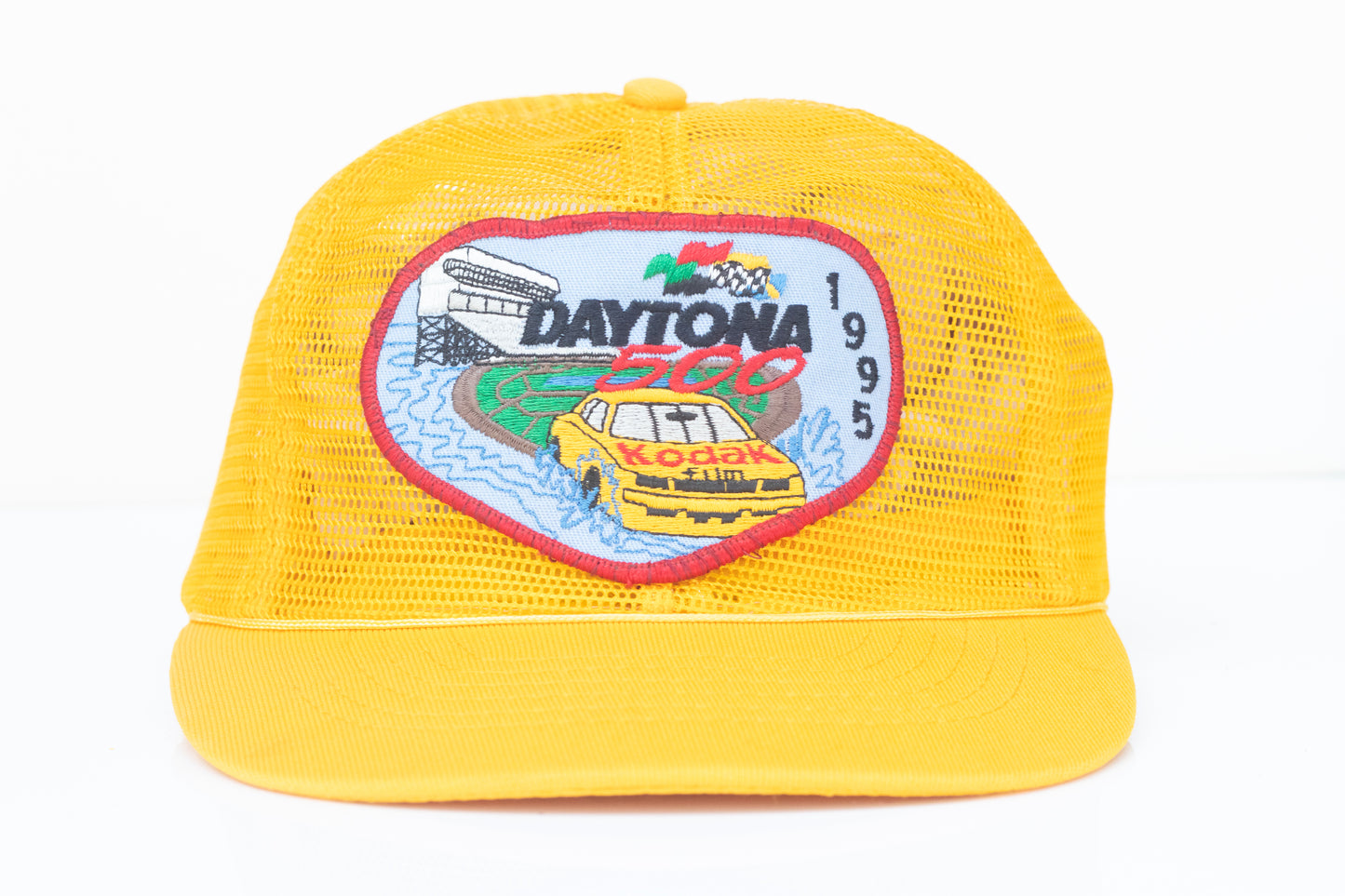 Daytona 500 Yellow Mesh Baseball Cap | Kodak Film Nascar Hat