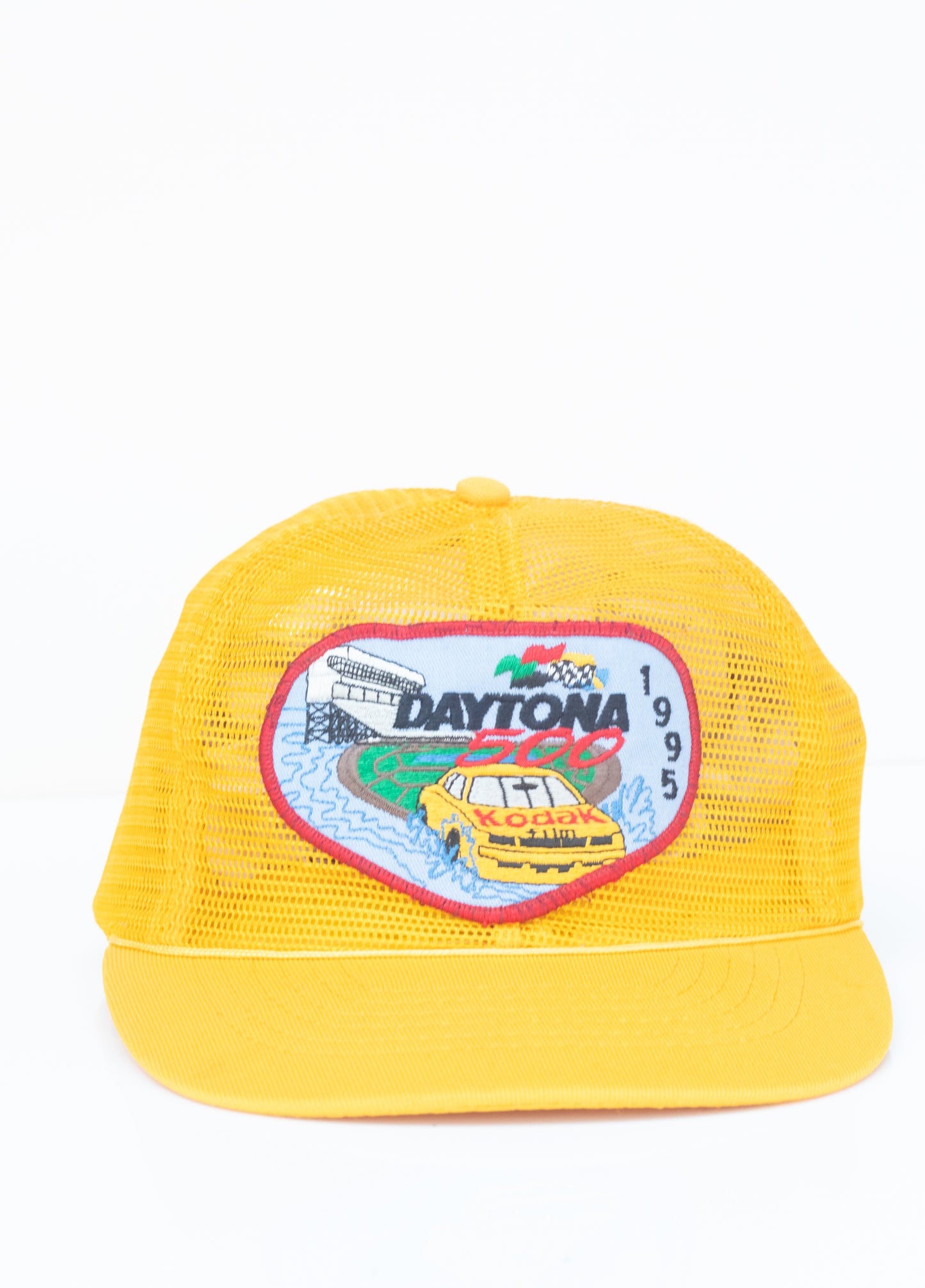 Daytona 500 Yellow Mesh Baseball Cap | Kodak Film Nascar Hat