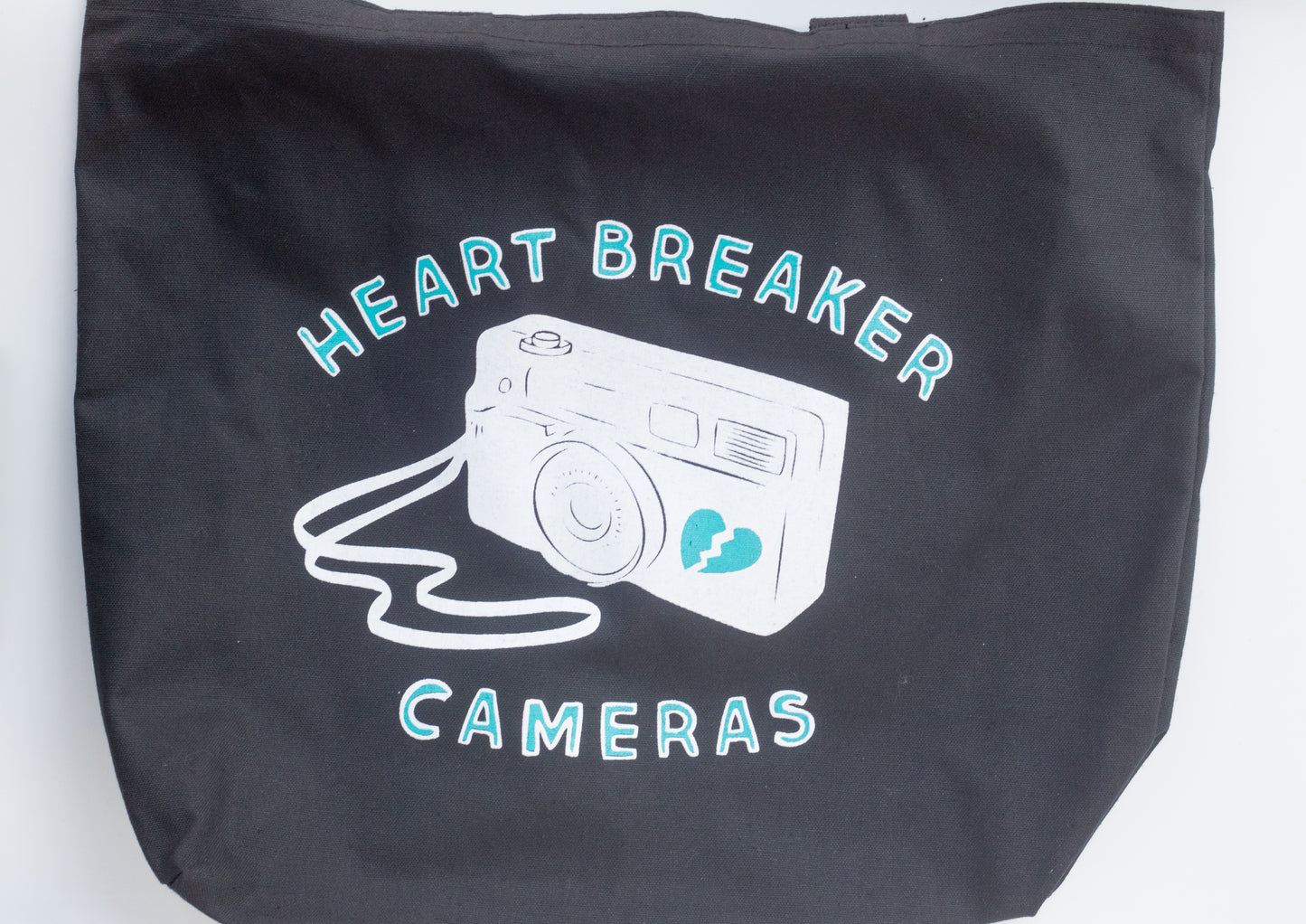 Heart Breaker Cameras Fashion Tote Bag, Screenprinted,