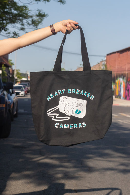 Heart Breaker Cameras Fashion Tote Bag, Screenprinted,