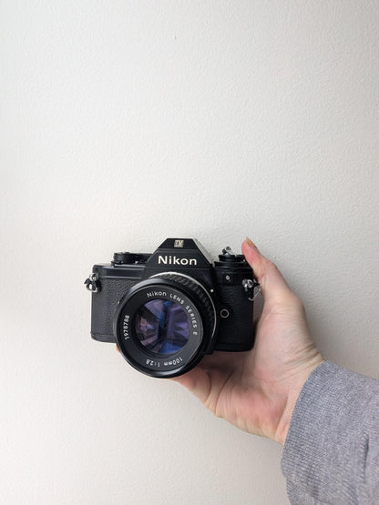 Nikon EM 35mm SLR Film Camera | Nikon Series E 100M Lens