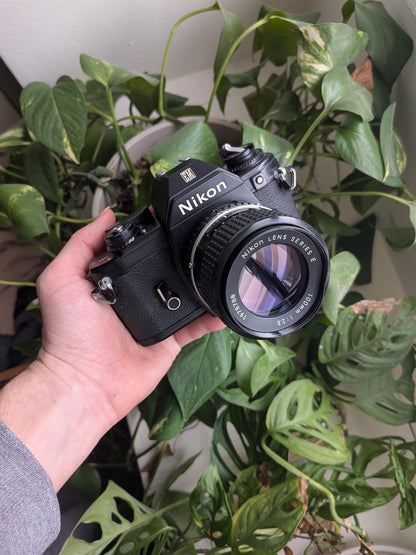 Nikon EM 35mm SLR Film Camera | Nikon Series E 100M Lens