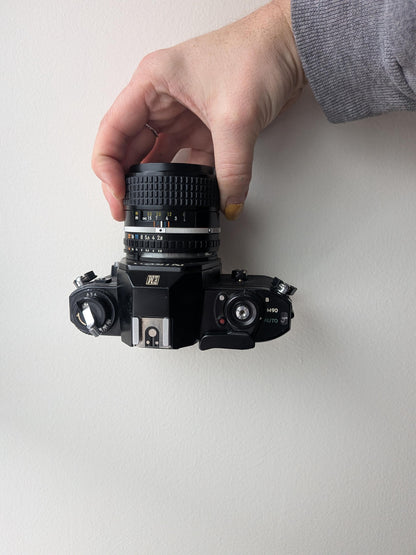 Nikon EM 35mm SLR Film Camera | Nikon Series E 100M Lens
