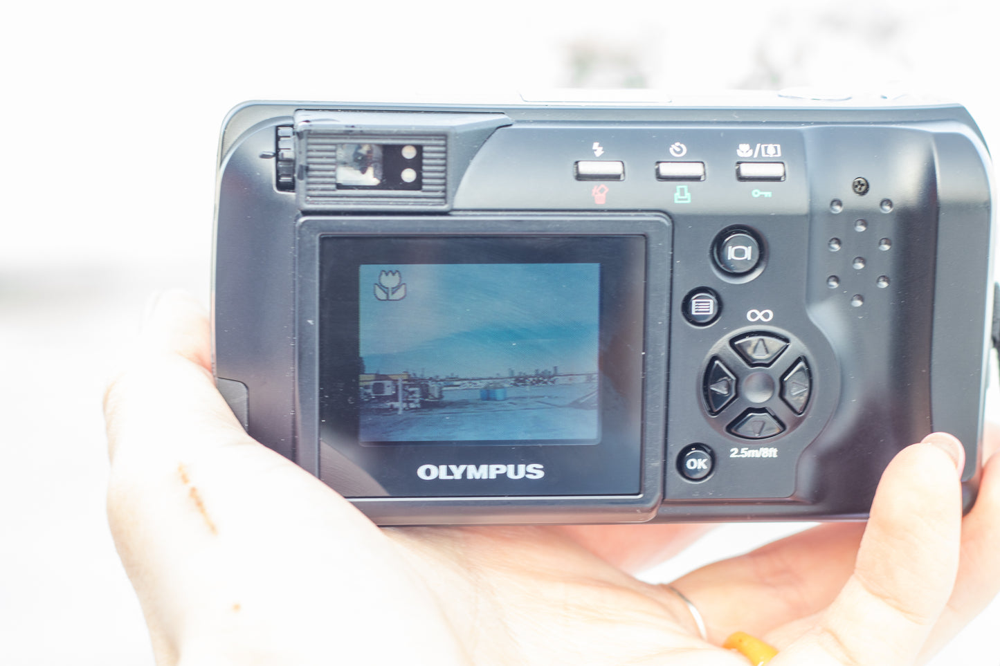 Olympus D-460 Digital Point & Shoot | 3X Zoom 1.3 Megapixel | With battery & SD Card
