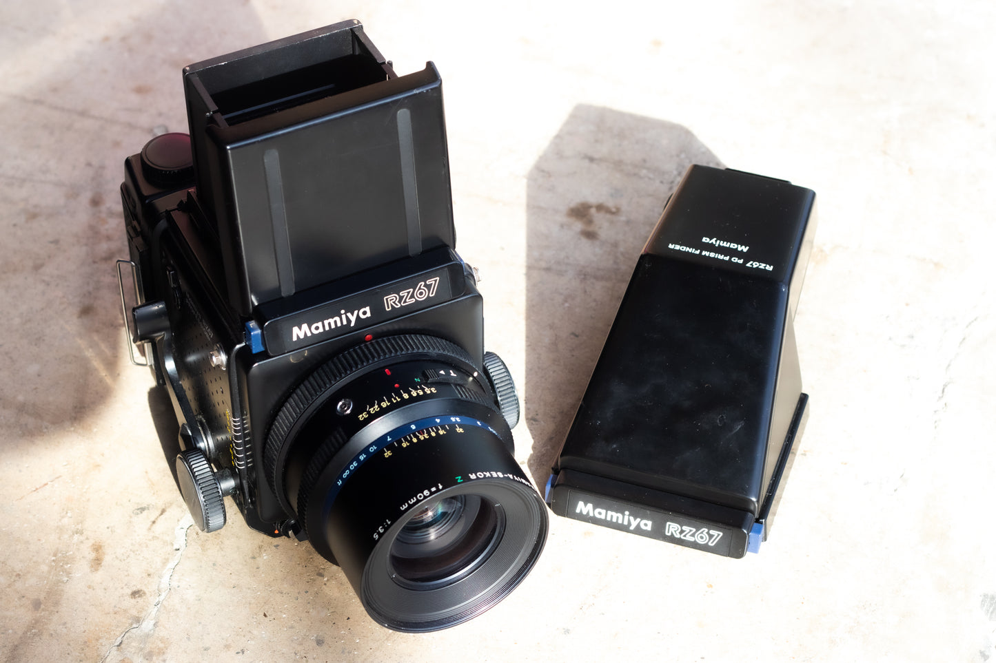 Mamiya RZ67 PRO Fantastic Condition Kit + Extras! | Medium Format Camera | 90mm Lens | PD Prism Finder, WLF, Brand new 120 Insert, 220 Back